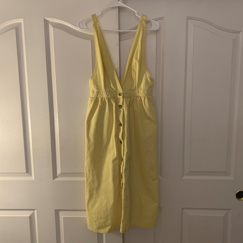 Urban Outfitters Yellow Overall Dress
